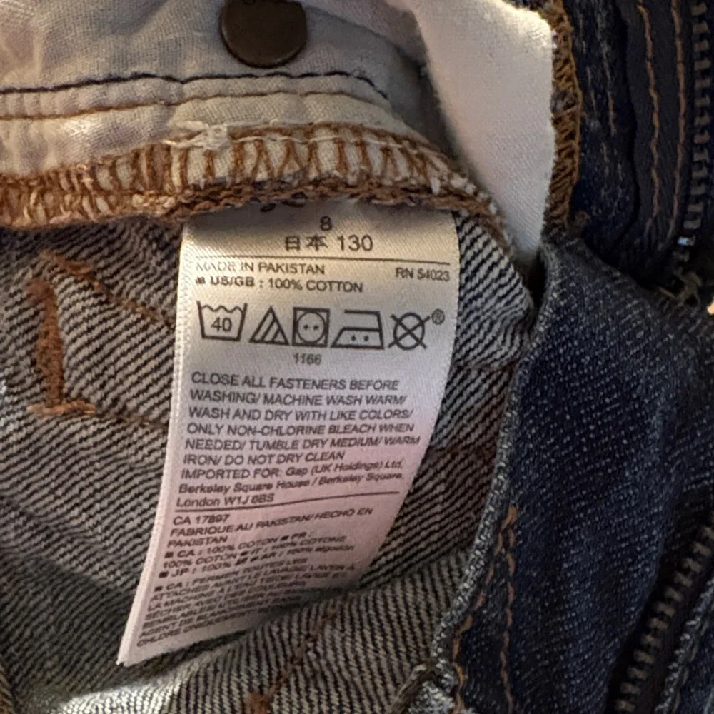 GAP Slim Straight Fit Dark Wash Camouflage Jeans Boys Size 8